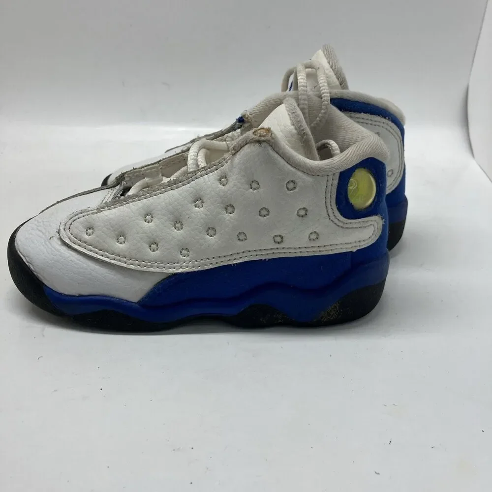 Baby Toddler Jordan 13 XIII White Blue Basketball Shoes Crib Sneakers Size 8C